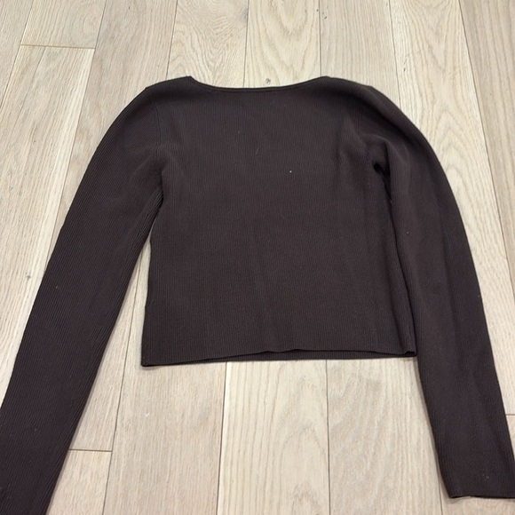 Aritiza Wilfred Knit Top - chocolate brown - women’s size small - Picture 8 of 8